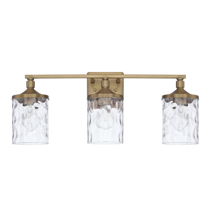 Capital Lighting 128831AD-451 Three Light Vanity, Aged Brass