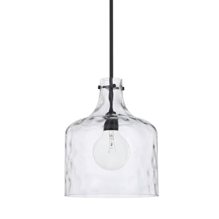 Capital Lighting 325717MB One Light Pendant, Matte Black