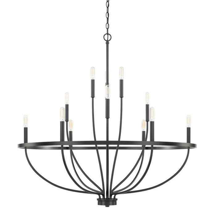 Capital Lighting 428501MB 12 Light Chandelier, Matte Black