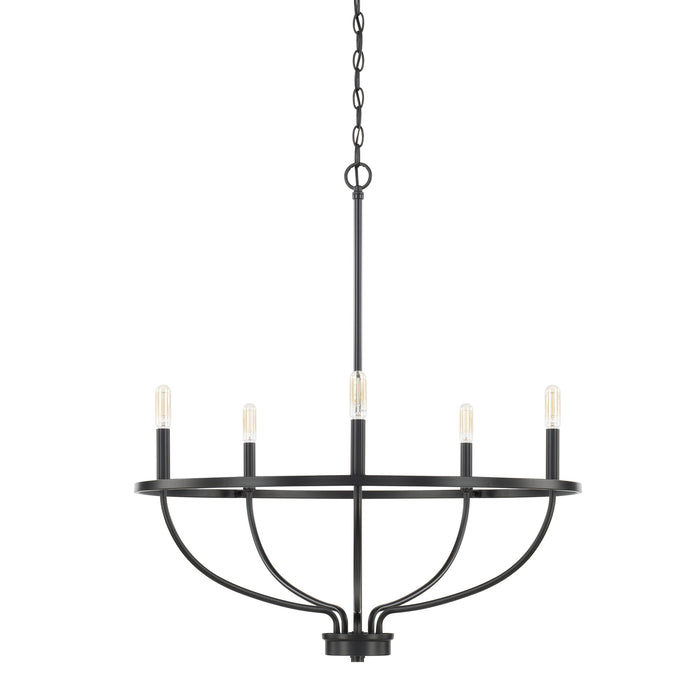 Capital Lighting 428551MB Five Light Chandelier, Matte Black