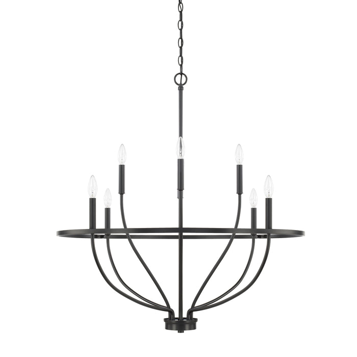 Capital Lighting 428581MB Eight Light Chandelier, Matte Black