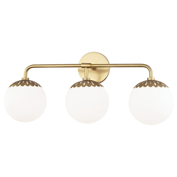 Mitzi H193303-AGB Three Light Bath and Vanity, Aged Brass