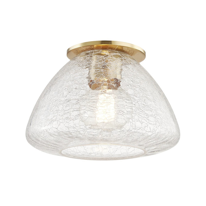 Mitzi H216501S-AGB One Light Flush Mount, Aged Brass