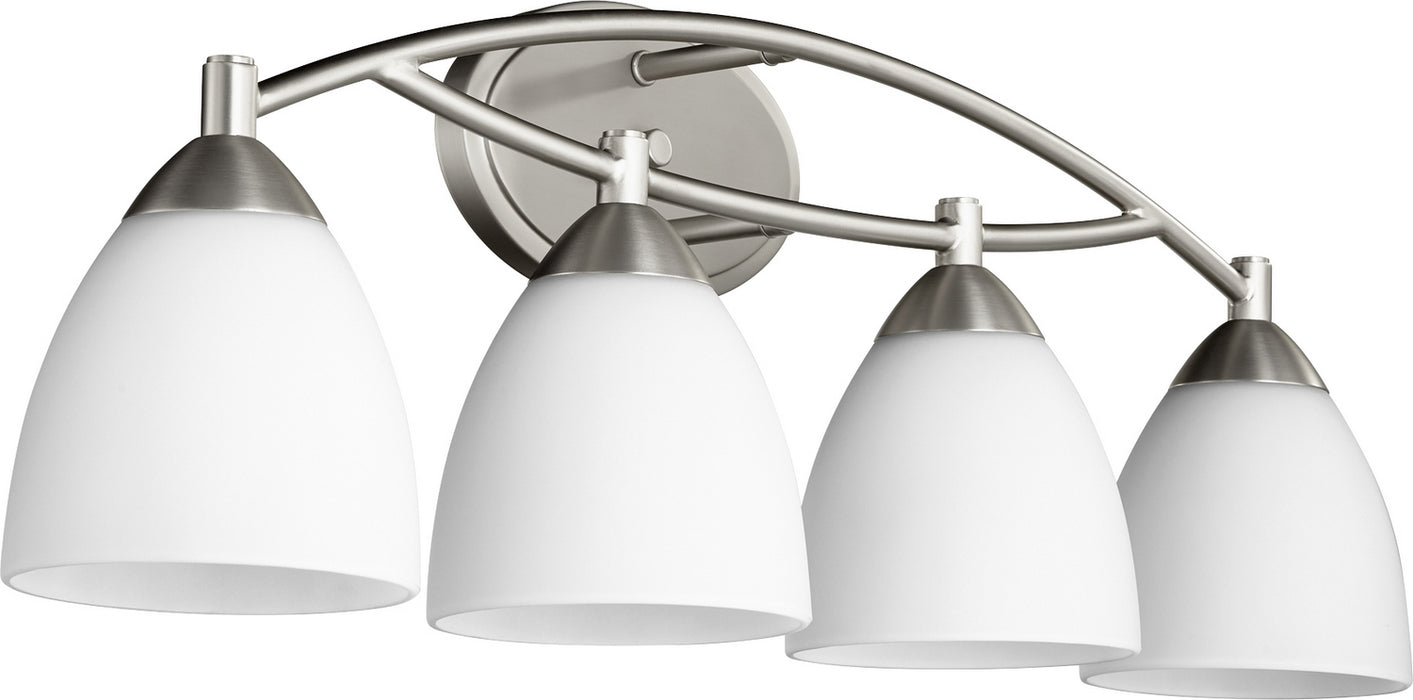 Quorum 5069-4-65 Four Light Vanity, Satin Nickel