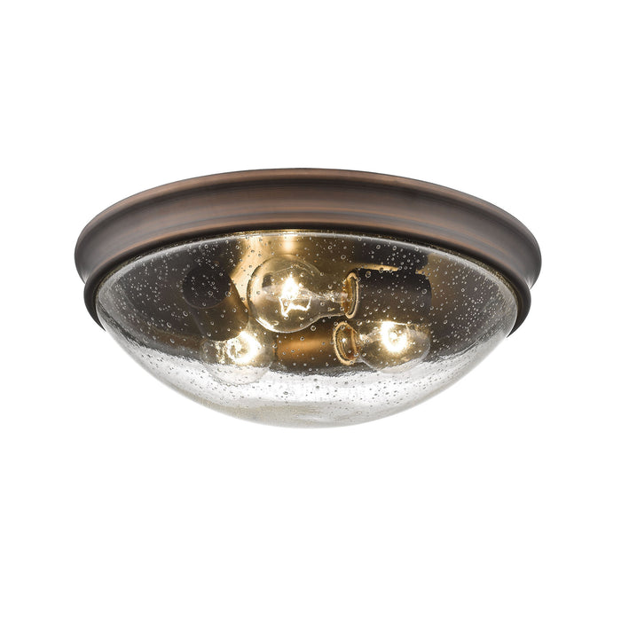 Millennium 5229-RBZ Three Light Flushmount, Rubbed Bronze