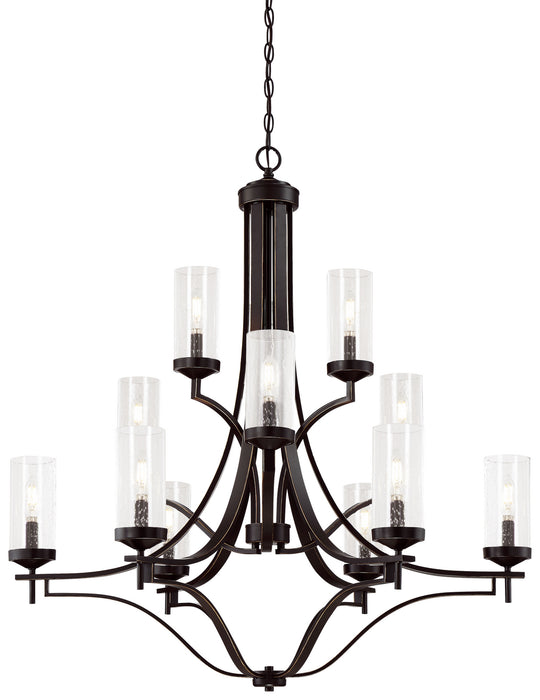 Minka-Lavery 4646-579 12 Light Chandelier, Downton Bronze With Gold Highl