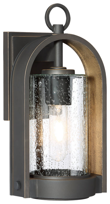 Minka-Lavery 72451-143C One Light Outdoor Wall Mount, Oil Rubbed Bronze W/ Gold High
