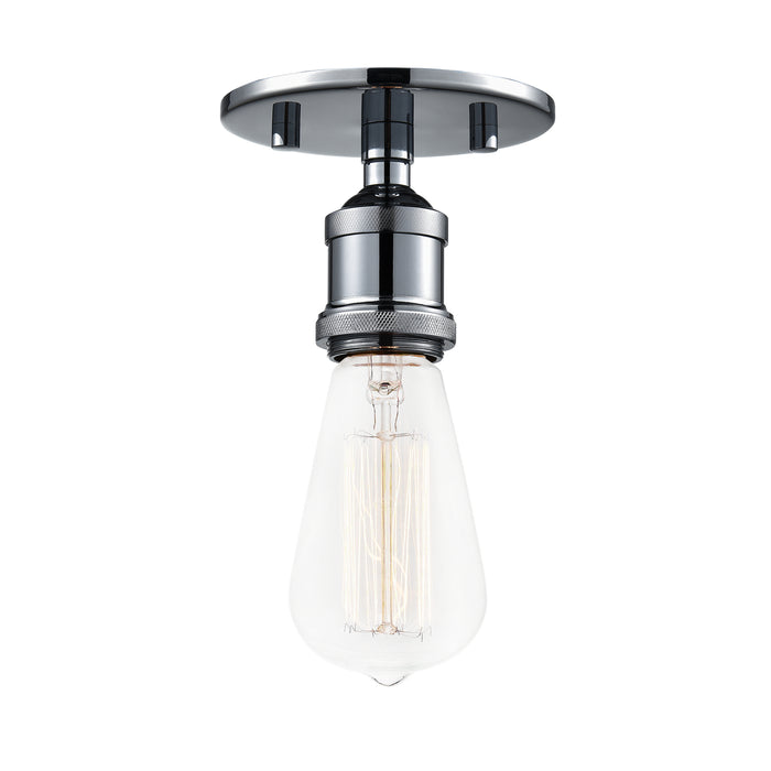 Matteo Lighting X46100CH One Light Flush Mount, Chrome