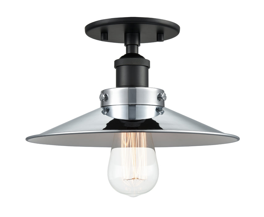 Matteo Lighting X46111BKCH One Light Ceiling Mount, Black