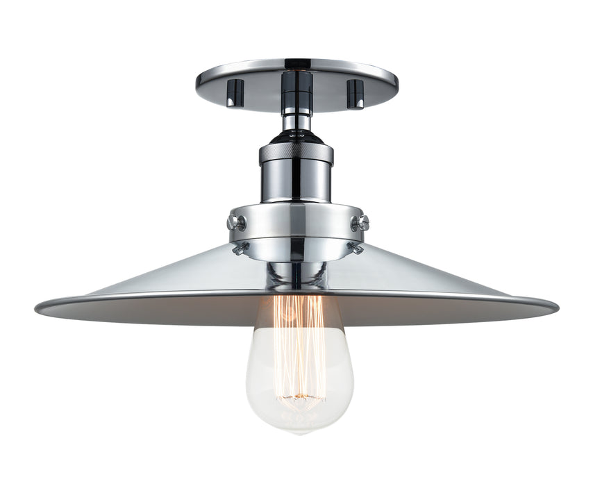 Matteo Lighting X46112CHCH One Light Flush Mount, Chrome