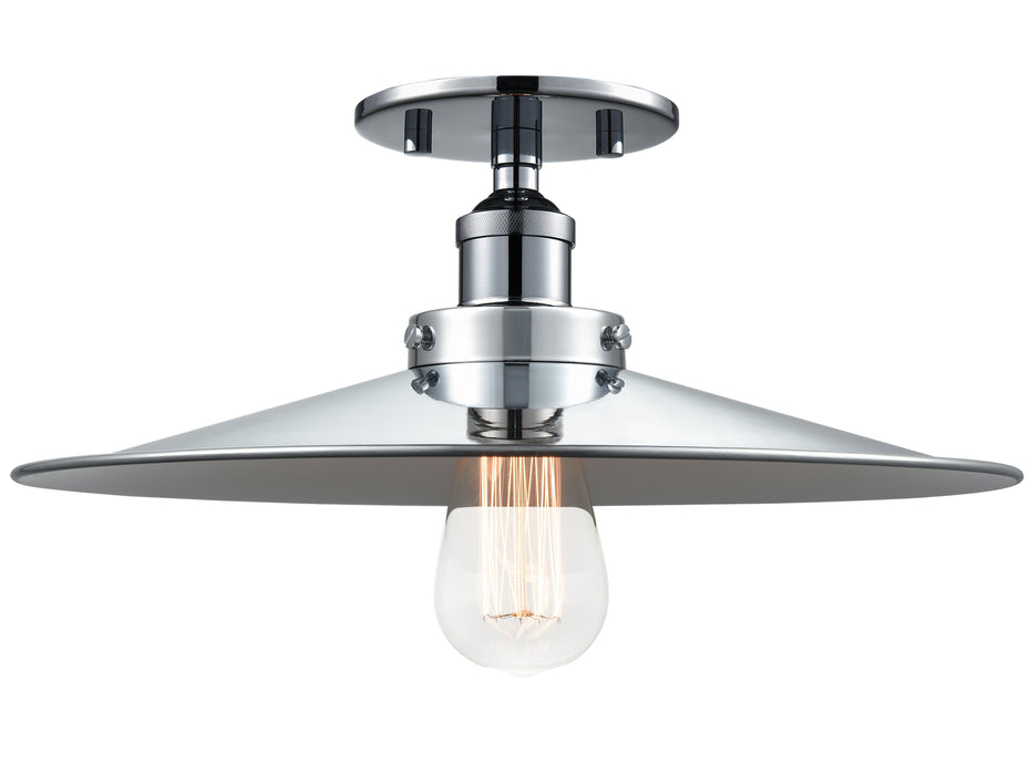 Matteo Lighting X46113CHCH One Light Flush Mount, Chrome