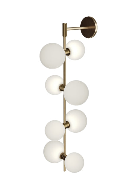 Visual Comfort Modern 700MDWS3GRS LED Wall Sconce, Aged Brass