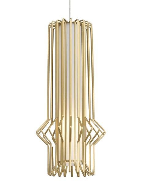 Visual Comfort Modern 700MPSYRGS-LEDS930 LED Pendant, Satin Nickel