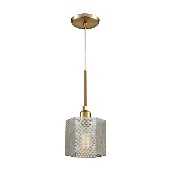 ELK Home 21112/1 One Light Mini Pendant, Satin Brass