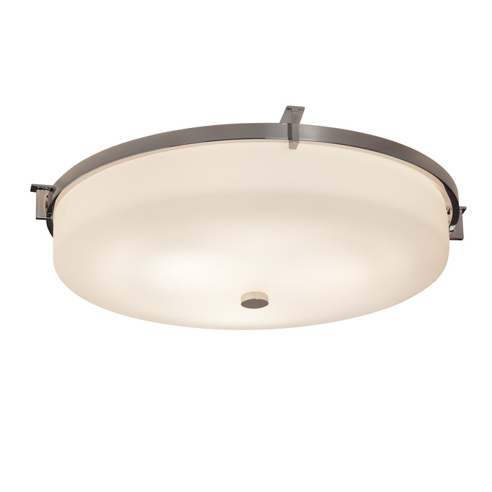 Justice Designs FSN-8988-OPAL-CROM LED Flush-Mount, Polished Chrome