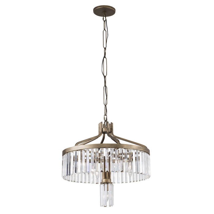 Varaluz 297P07HG Seven Light Pendant, Havana Gold