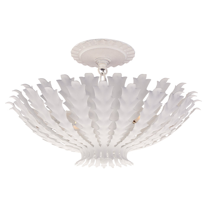 Visual Comfort Signature ARN 4011PW Three Light Chandelier, Plaster White