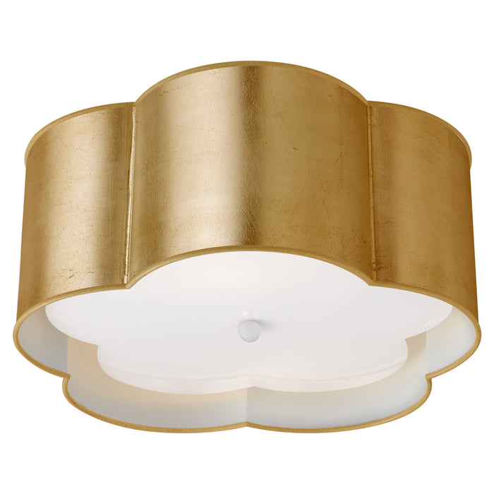 Visual Comfort Signature KS 4117G/WHT-FA Two Light Flush Mount, Gild