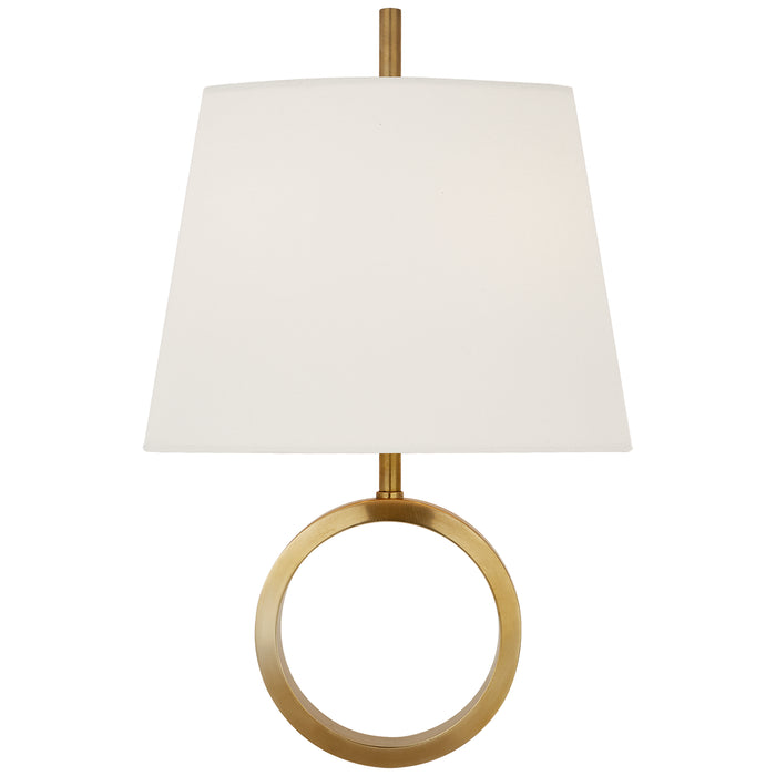 Visual Comfort Signature TOB 2630HAB-L Two Light Wall Sconce, Hand-Rubbed Antique Brass