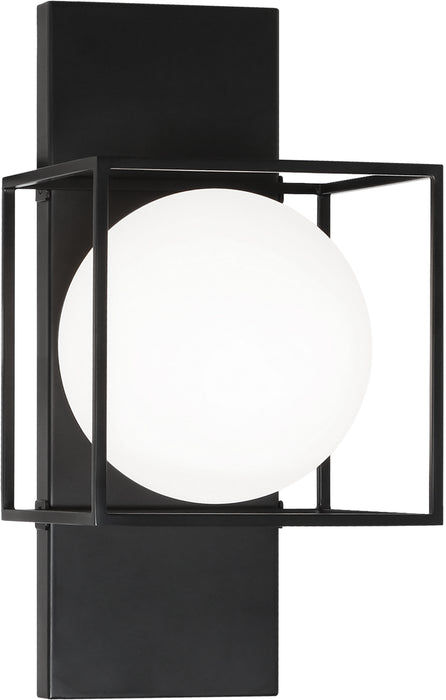 Matteo Lighting S03811BK One Light Wall Sconce, Black