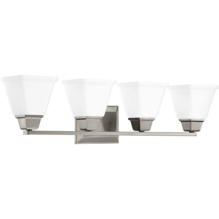 Progress Lighting P300161-009 Four Light Bath, Brushed Nickel