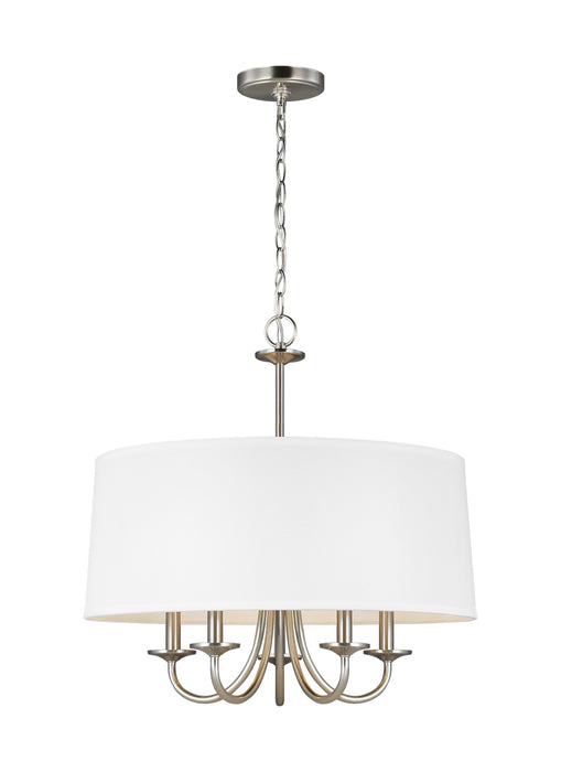 Generation Lighting 3320205-962 Five Light Chandelier, Brushed Nickel