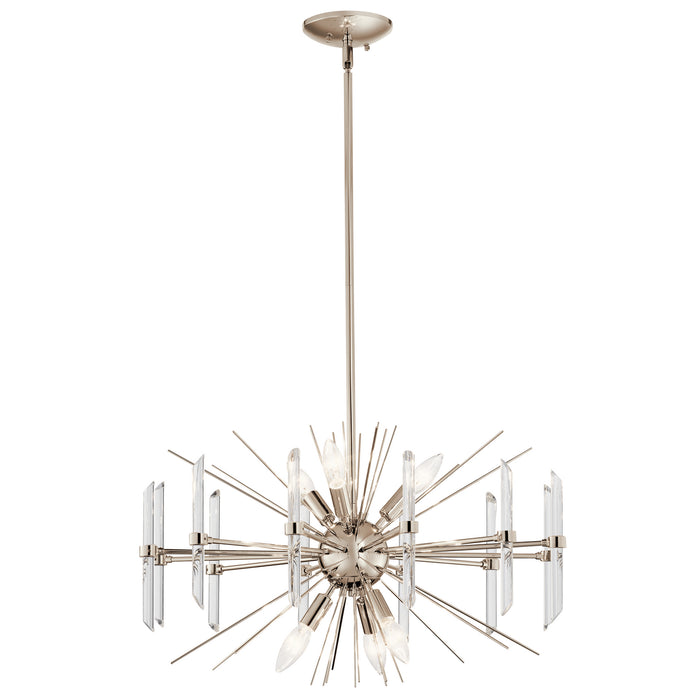 Kichler 44275PN Six Light Chandelier, Polished Nickel