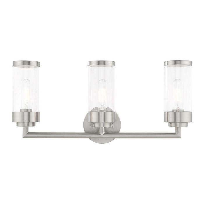Livex Lighting 10363-91 Three Light Bath Vanity, Brushed Nickel