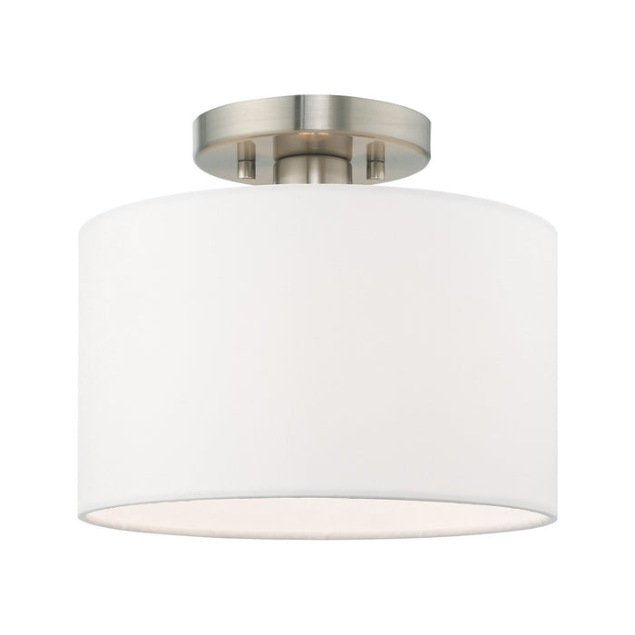Livex Lighting 41095-91 One Light Ceiling Mount, Brushed Nickel