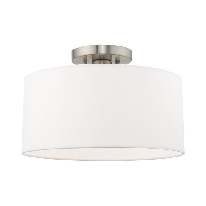 Livex Lighting 41097-91 One Light Ceiling Mount, Brushed Nickel