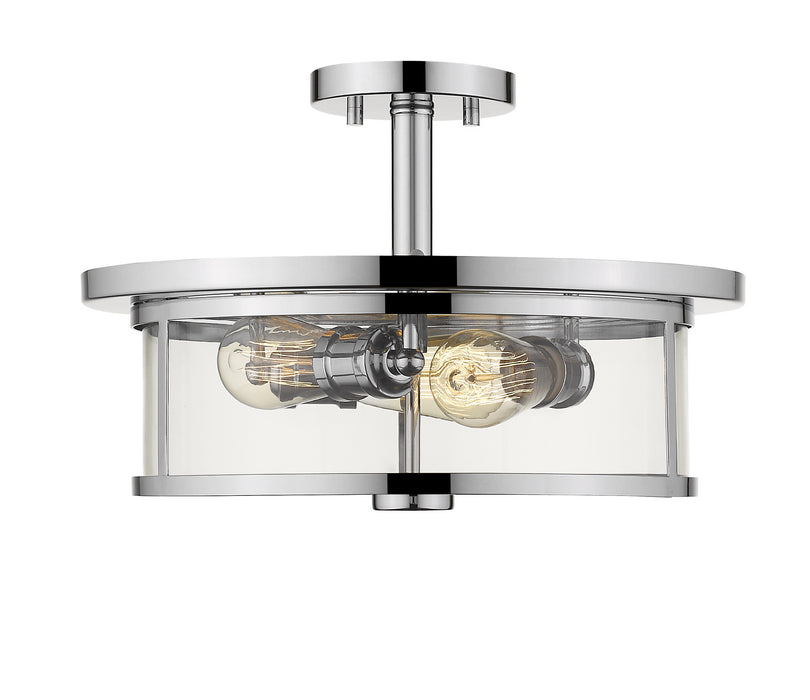 Z-Lite 462SF16-CH Three Light Semi Flush Mount, Chrome