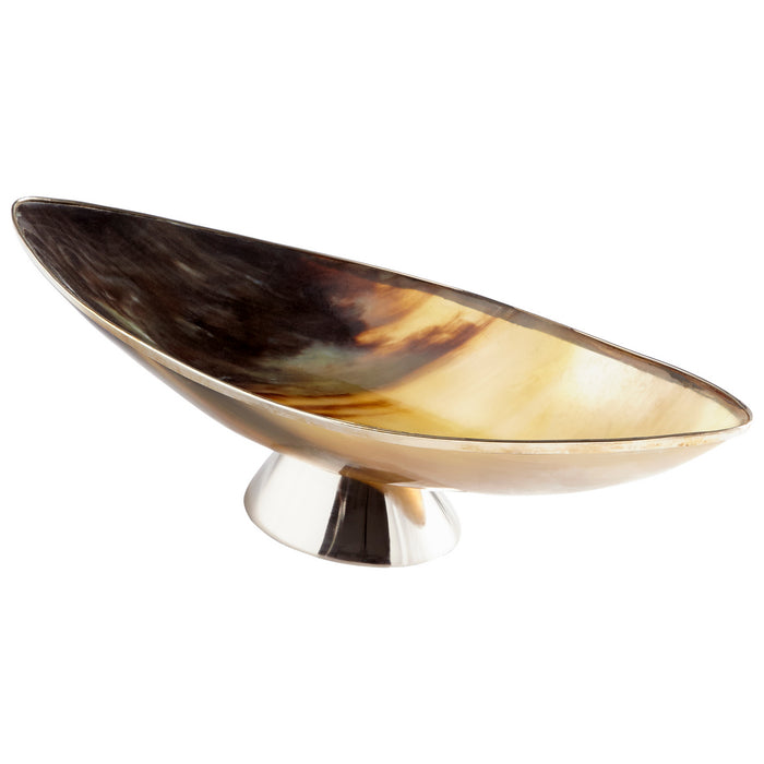 Cyan 09837 Tray, Horn And Silver