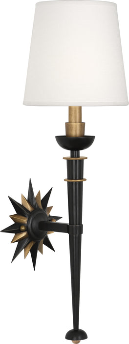 Robert Abbey 1016 One Light Wall Sconce, Deep Patina Bronze w/Warm Brass