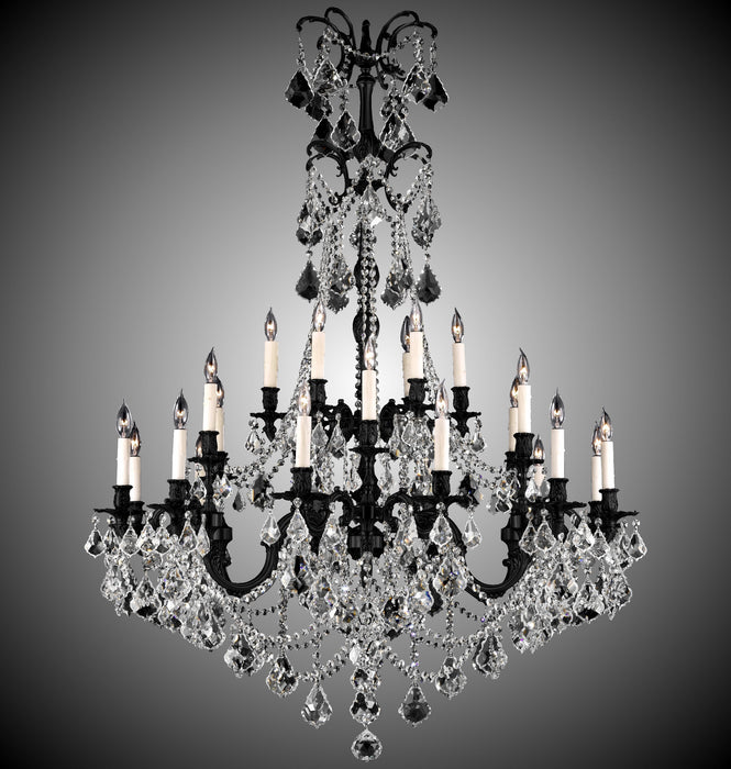 American Brass & Crystal CH9868-A-05S-PI 32 Light Chandelier, Old Bronze Satin