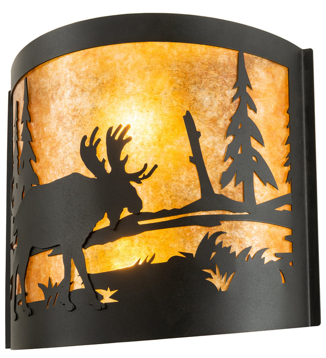Meyda Tiffany 203179 Two Light Wall Sconce, Textured Black