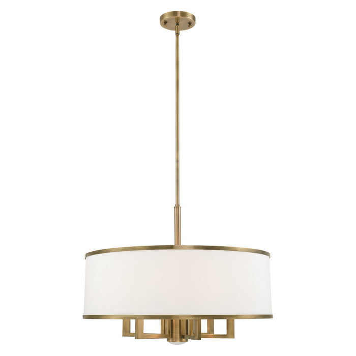 Livex Lighting 62616-01 Seven Light Chandelier, Antique Brass