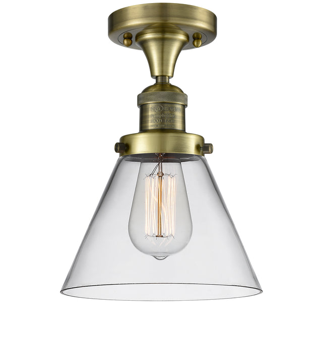 Innovations 517-1CH-AB-G42-LED LED Semi-Flush Mount, Antique Brass