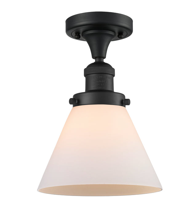Innovations 517-1CH-BK-G41 One Light Semi-Flush Mount, Matte Black
