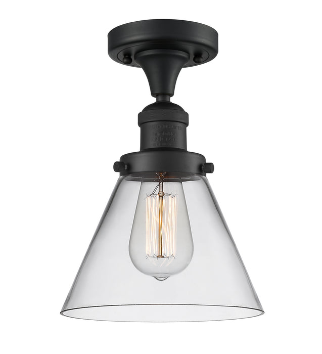 Innovations 517-1CH-BK-G42 One Light Semi-Flush Mount, Matte Black