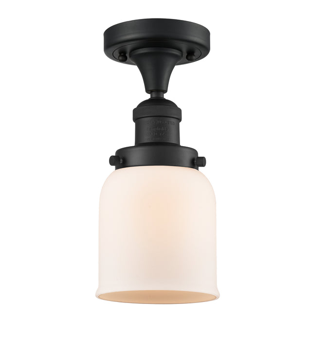 Innovations 517-1CH-BK-G51 One Light Semi-Flush Mount, Matte Black