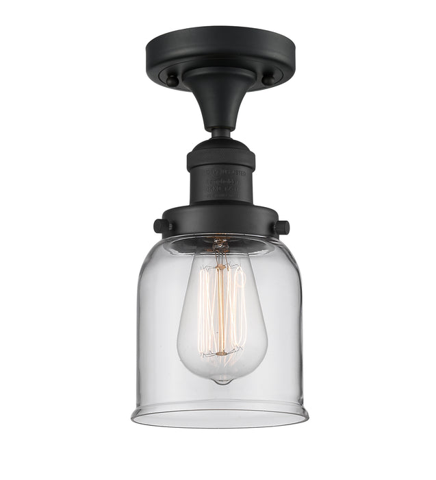 Innovations 517-1CH-BK-G52 One Light Semi-Flush Mount, Matte Black