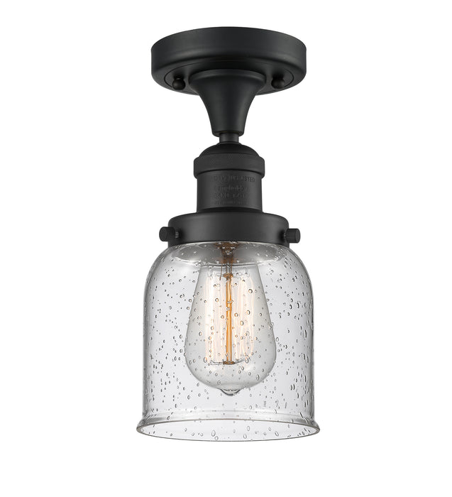 Innovations 517-1CH-BK-G54 One Light Semi-Flush Mount, Matte Black
