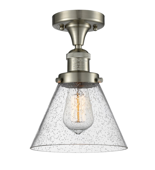 Innovations 517-1CH-SN-G44 One Light Semi-Flush Mount, Brushed Satin Nickel