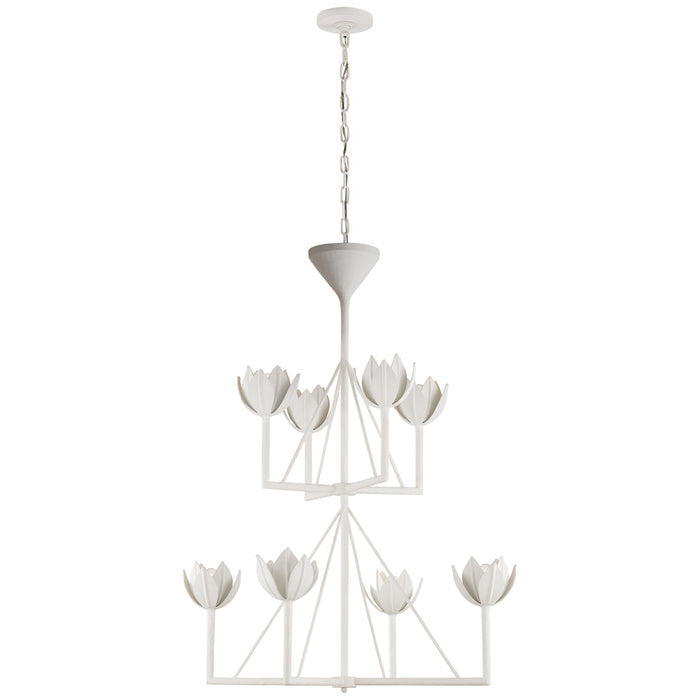 Visual Comfort Signature JN 5005PW Eight Light Chandelier, Plaster White