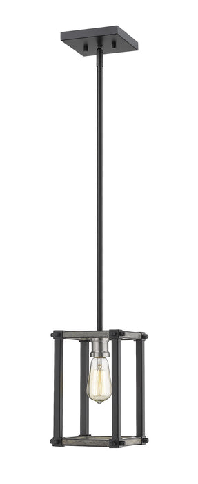 Z-Lite 472MPS-ABB One Light Pendant, Ashen Barnboard