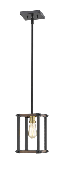 Z-Lite 472MPS-RM One Light Pendant, Rustic Mahogany