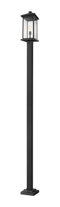 Z-Lite 531PHBXLS-536P-BK One Light Outdoor Post Mounted Fixture, Black