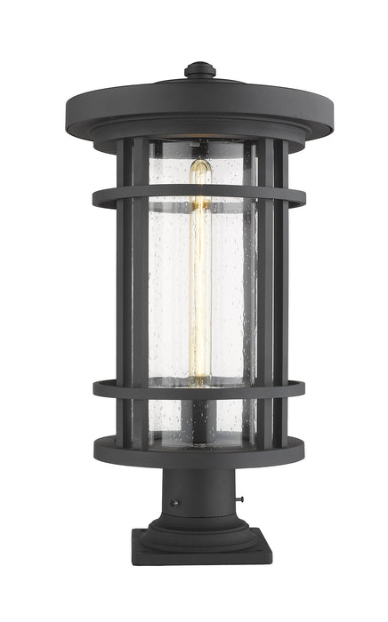 Z-Lite 570PHXL-533PM-BK One Light Outdoor Pier Mounted Fixture, Black