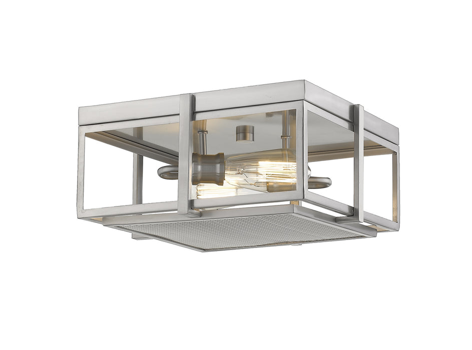 Z-Lite 724F13-BN Two Light Flush Mount, Brushed Nickel