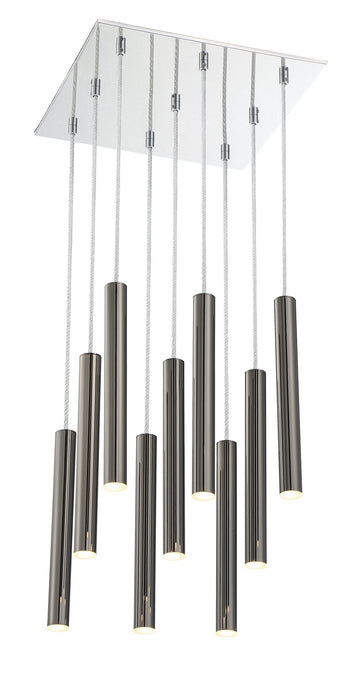 Z-Lite 917MP12-PBL-LED-9SCH LED Chandelier, Chrome